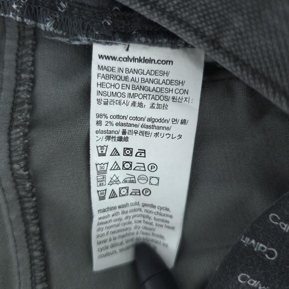 Calvin Klein Men 34X29 Gray Pull On Elastic Waist Stretchy Denim Straight Jean - Picture 11 of 16